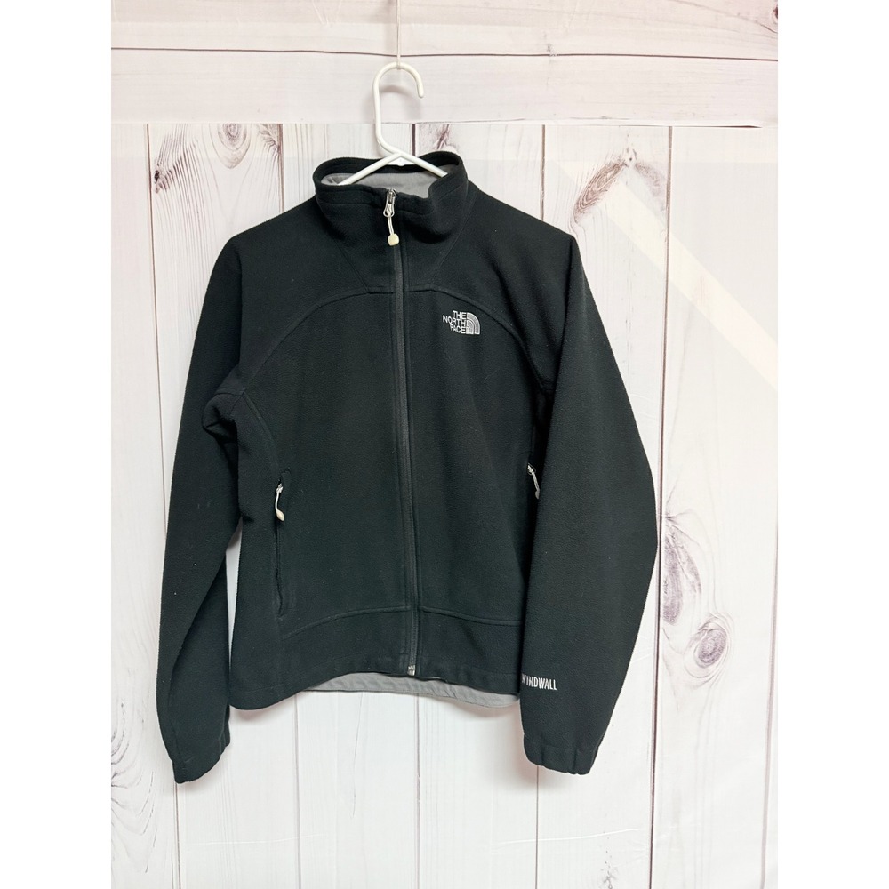 The North Face Women's WindWall Fleece Jacket Medium Black Full Zip